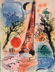 Литография «Видение Парижа», 1960