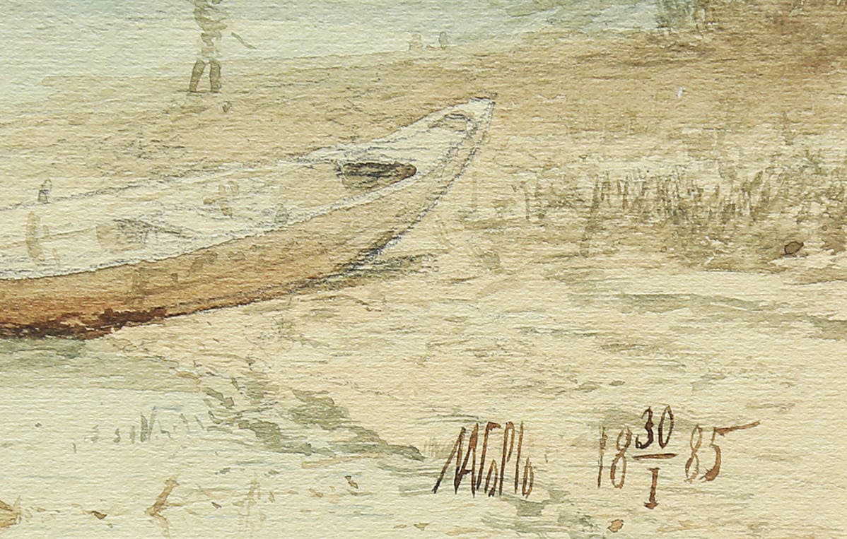 Пейзаж с лодкой