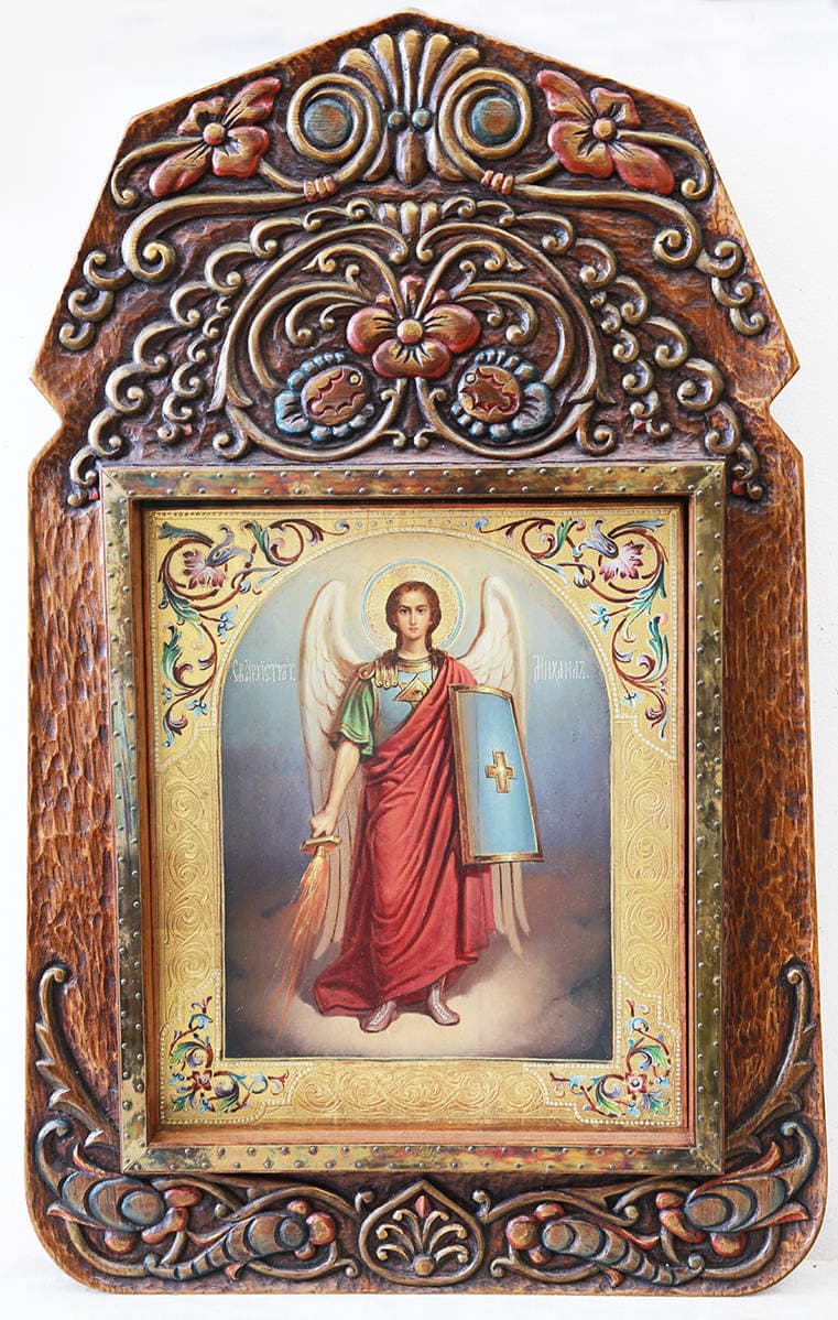 Старинная икона “Архистратиг Михаил”