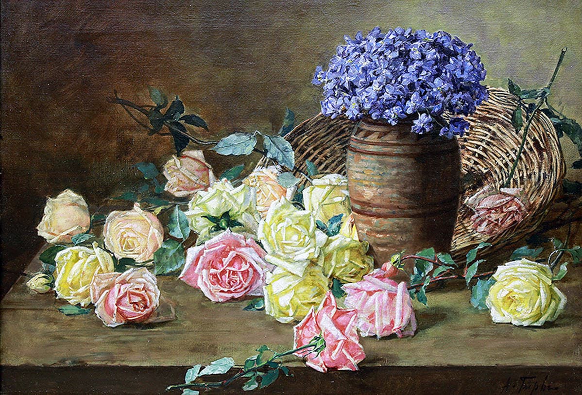 Розы и фиалки
