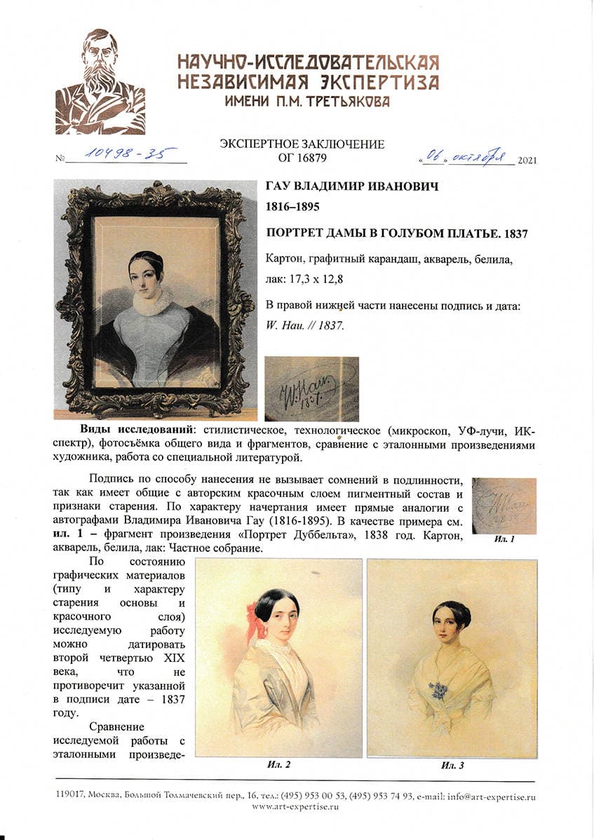 Портрет дамы в голубом платье