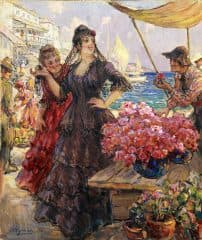 Две испанки в цветочной лавке