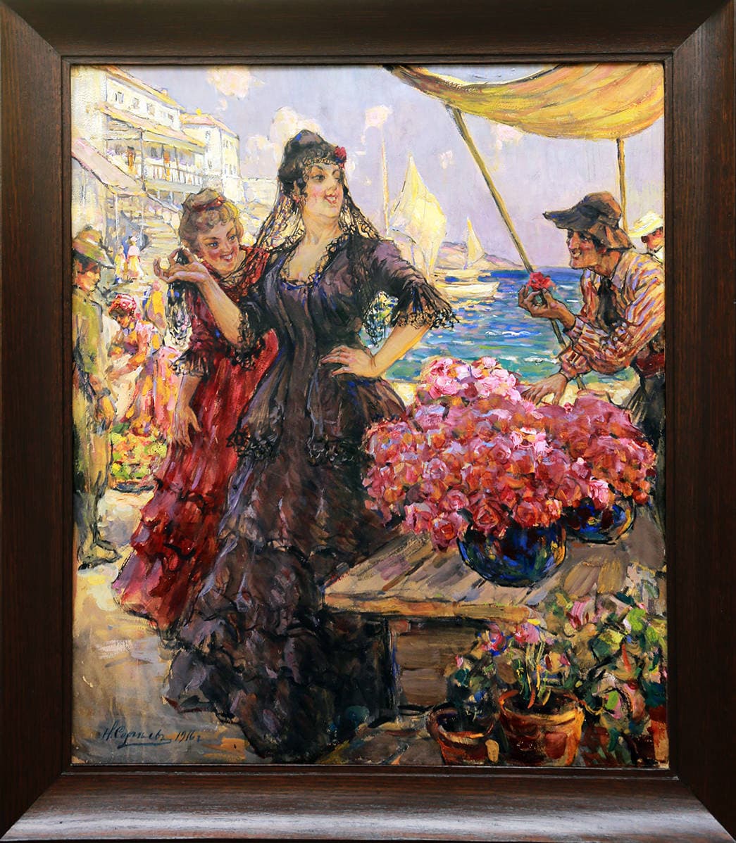 Две испанки в цветочной лавке