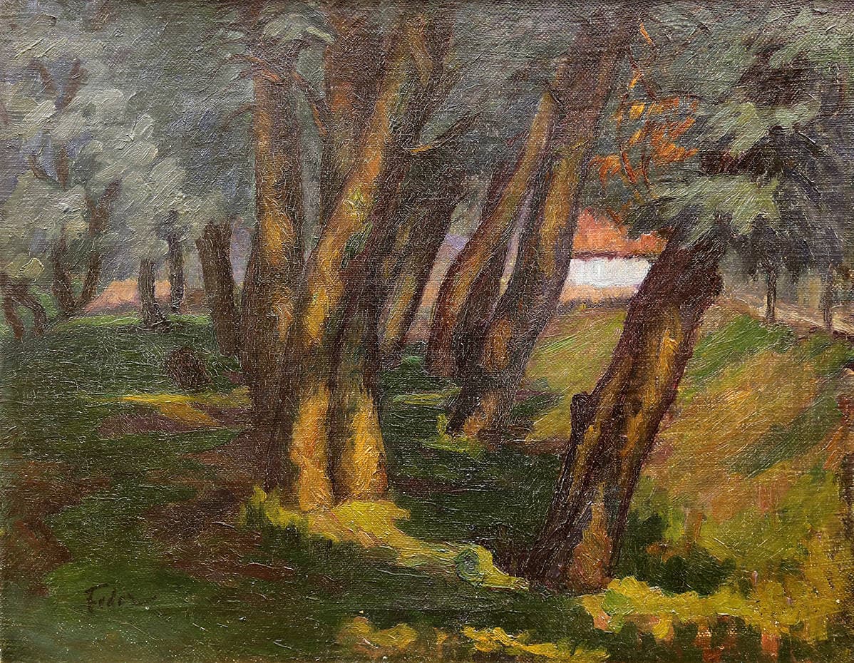 Пейзаж с деревьями