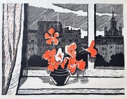 Настурции на окне