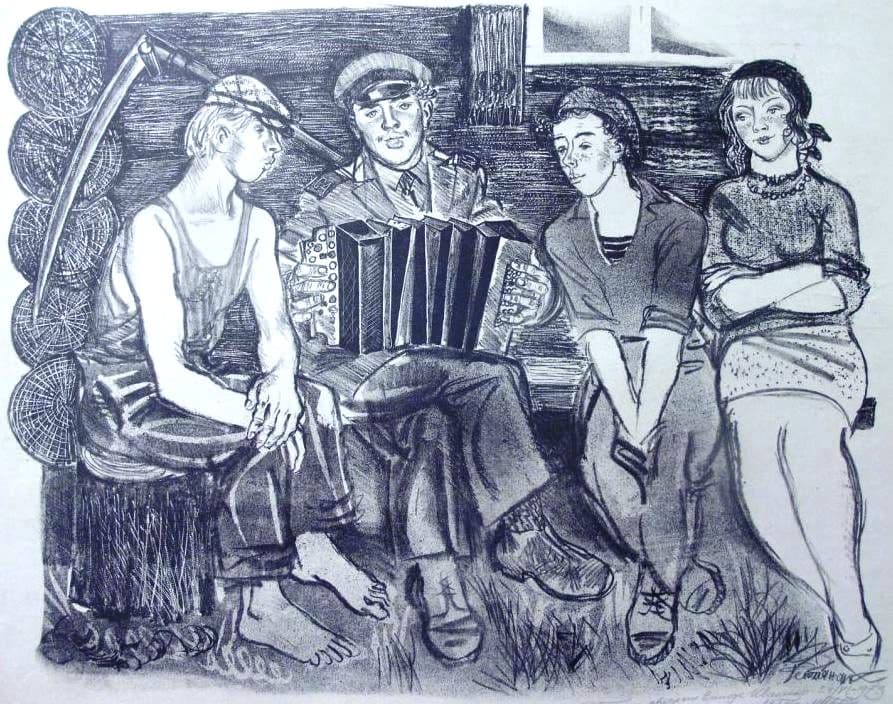 На завалинке