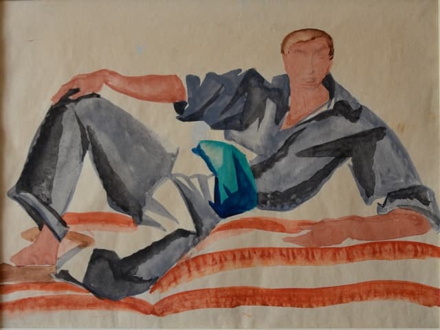 Лежащий мужчина