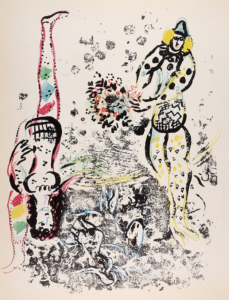 Литография «Игра акробатов», 1963