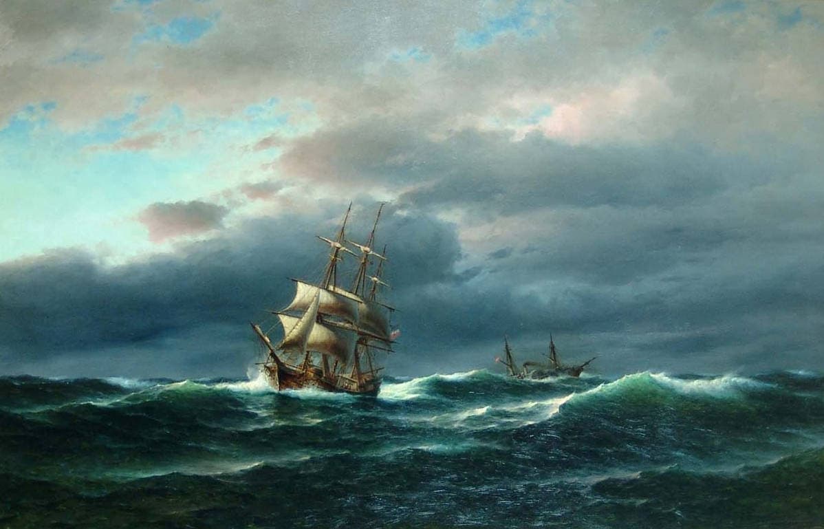 Корабли в море