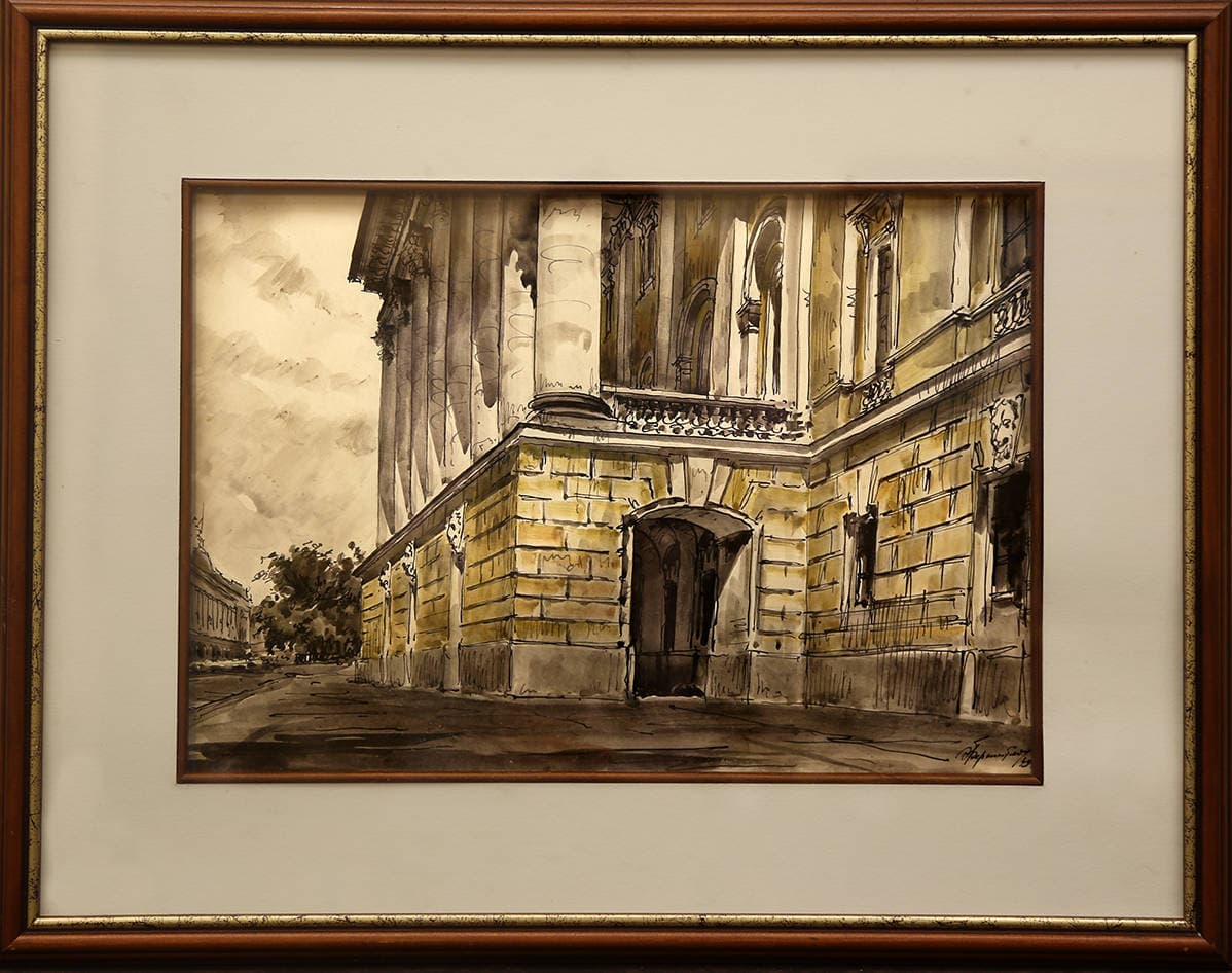 Ленинград. Александринский театр. Фрагмент бокового фасада