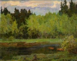 Летний пейзаж с рекой