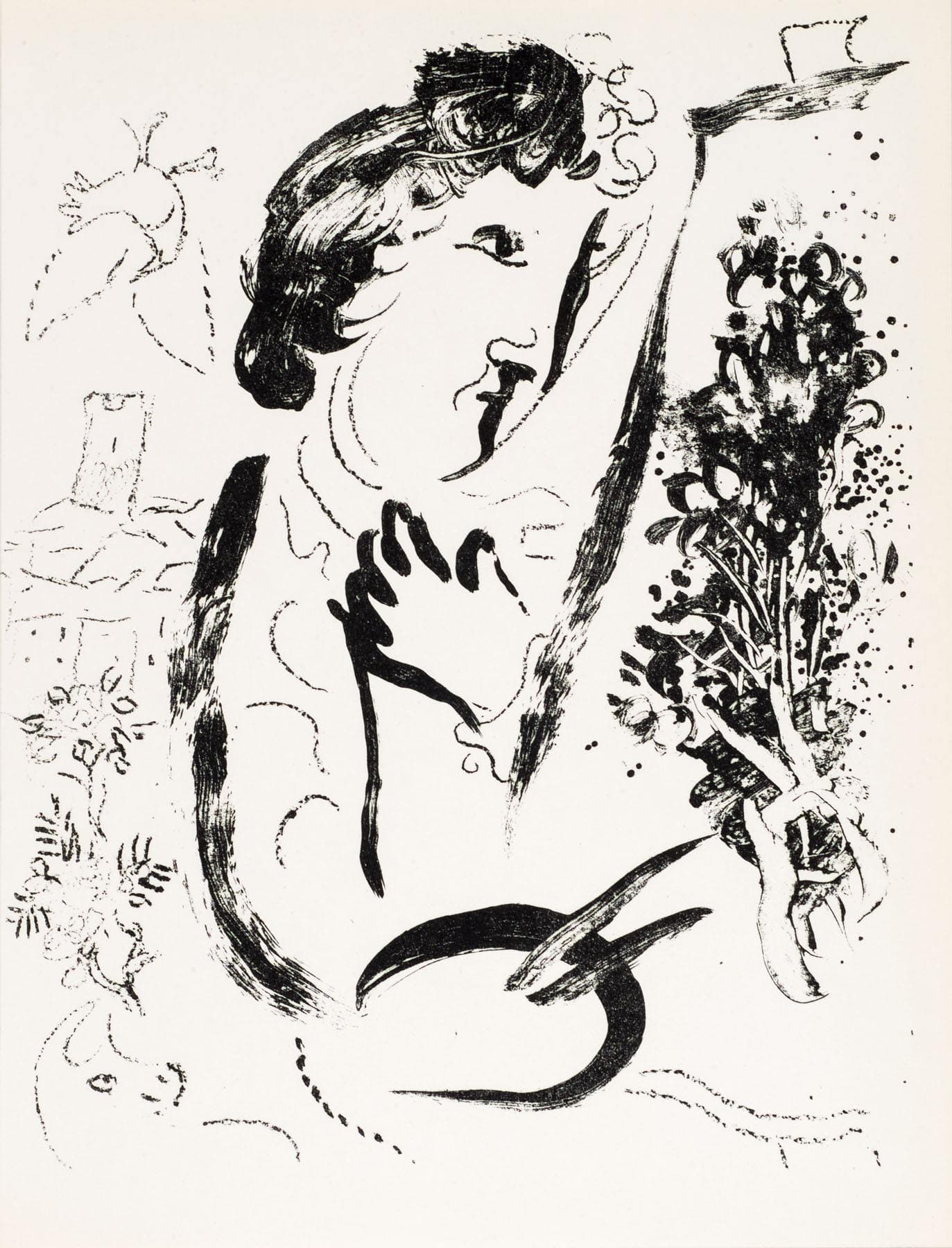 Литография «Перед картиной», 1963
