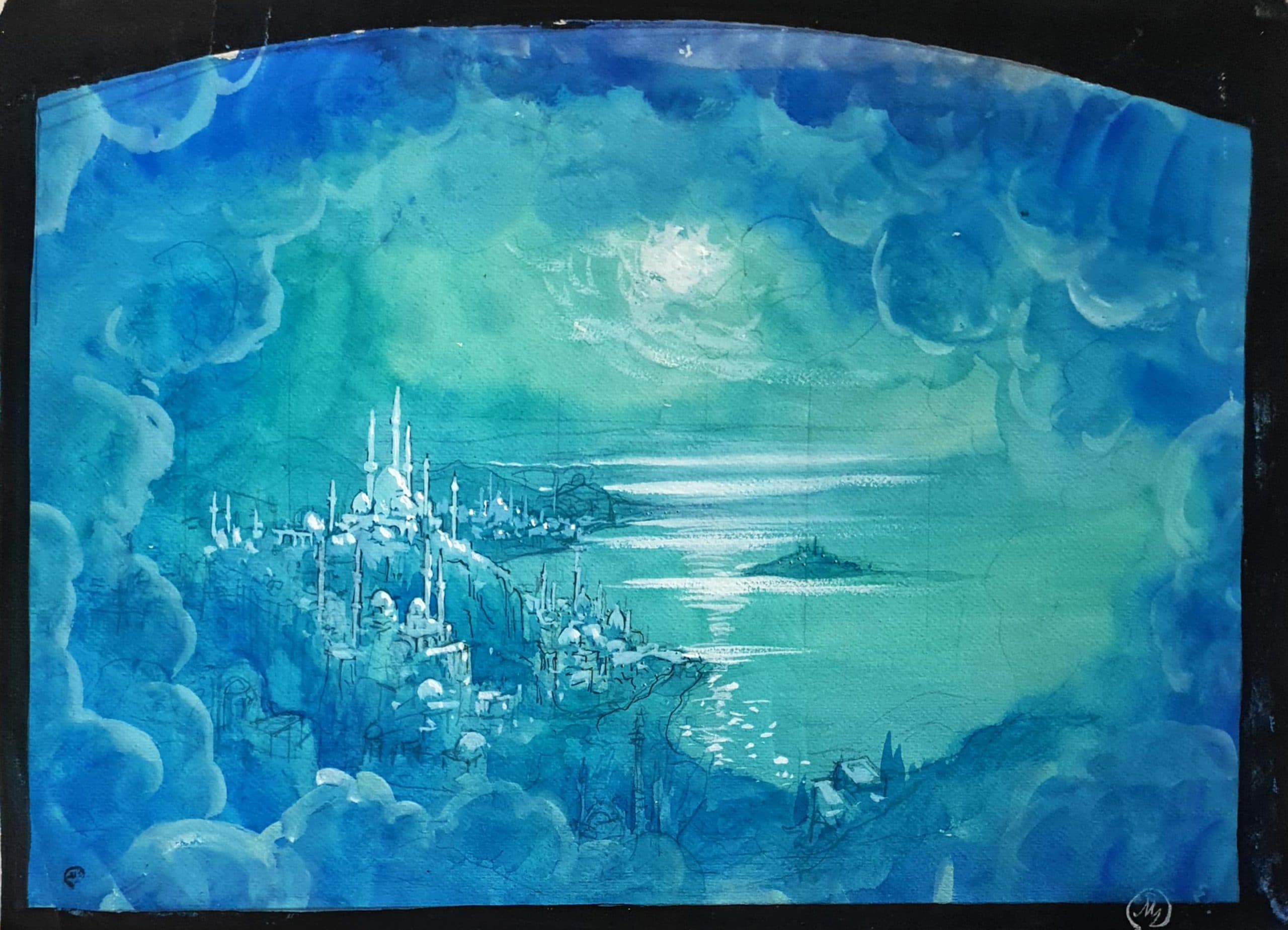 Эскиз театрально декорации