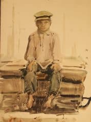 Портрет босого мальчика