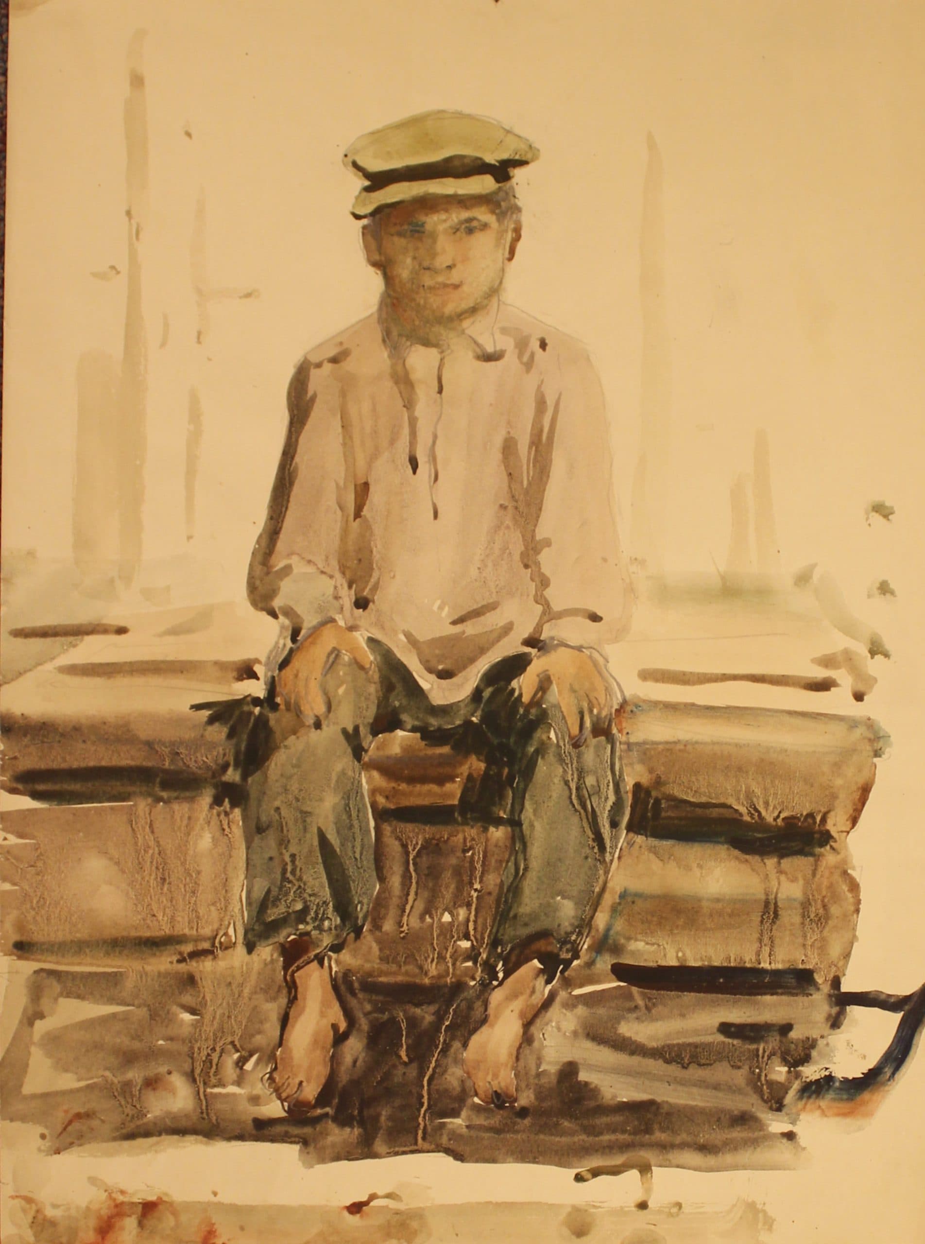 Портрет босого мальчика