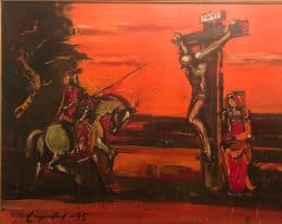 Распятие на фоне заката