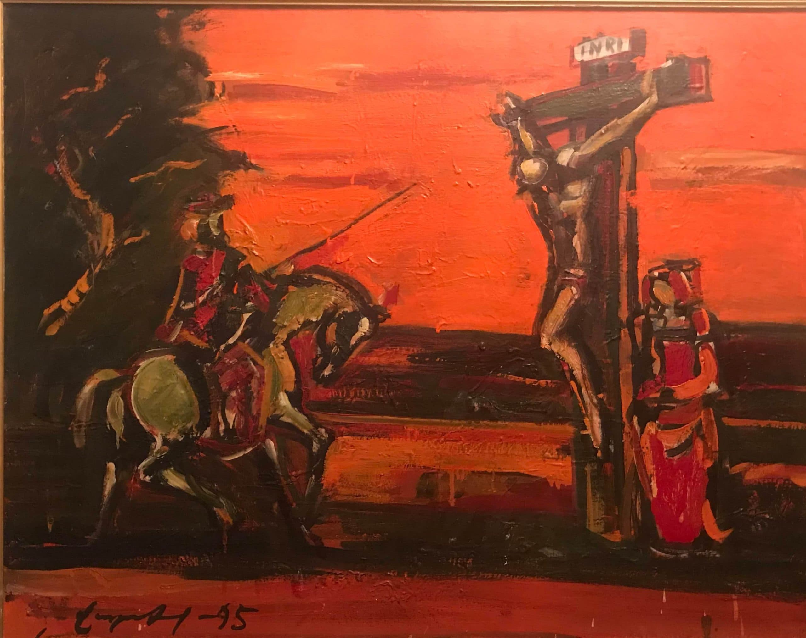 Распятие на фоне заката