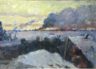 В окопе