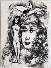 Литография «Белый клоун», 1964