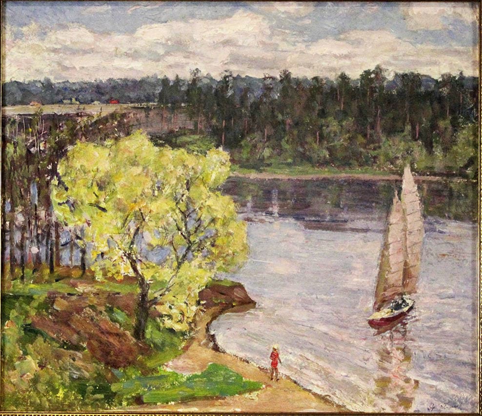 На даче. Цветущее дерево