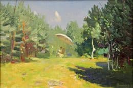 На пленэре в летнем парке