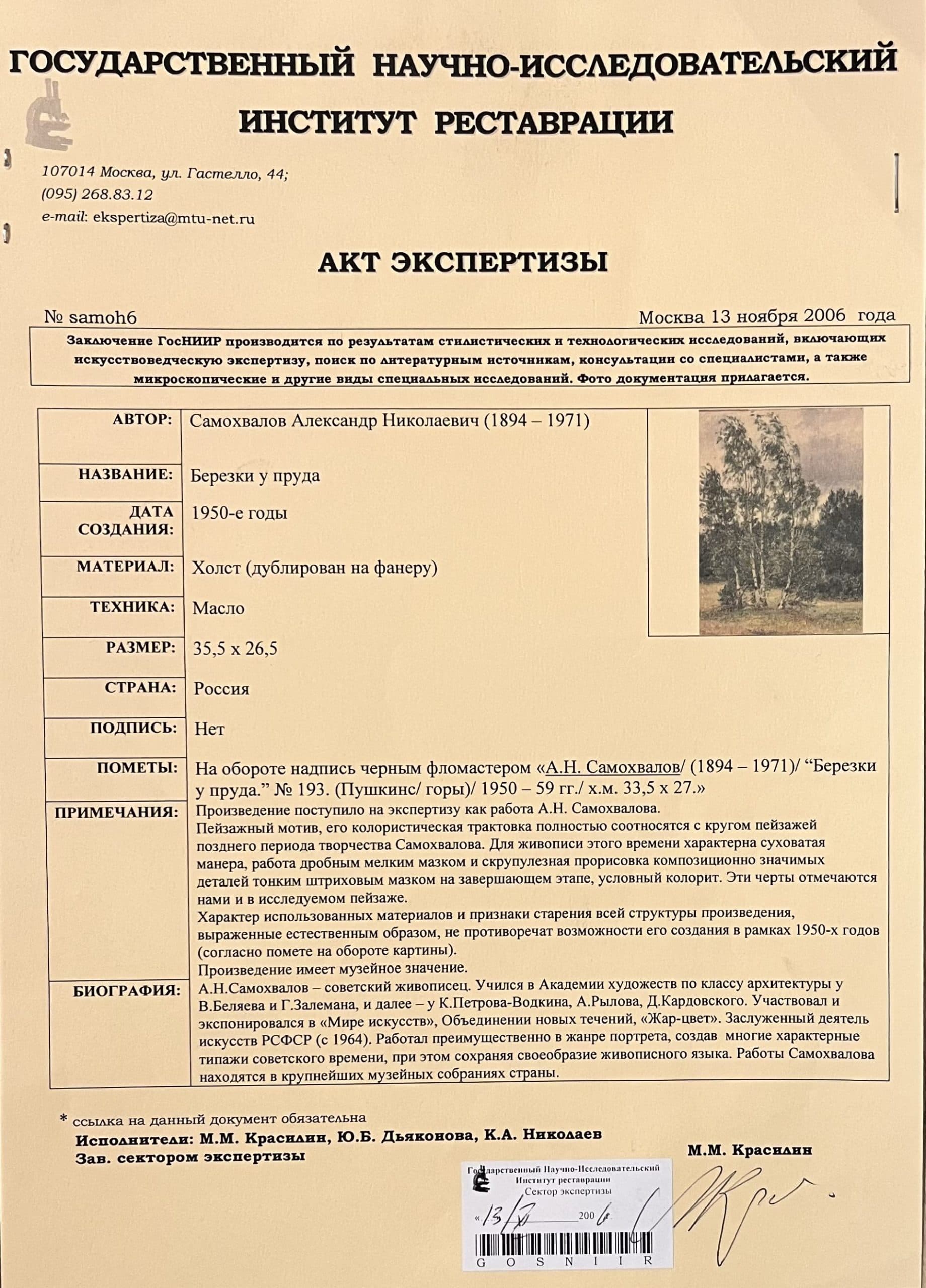 Березки у пруда