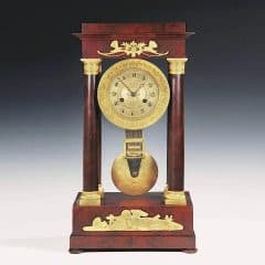 Каминные часы-портик в стиле Ампир