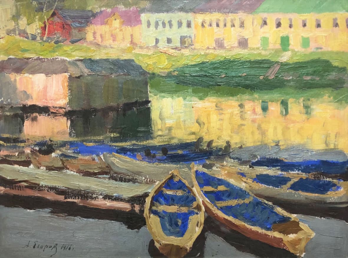 Лодки у берега. Торжок