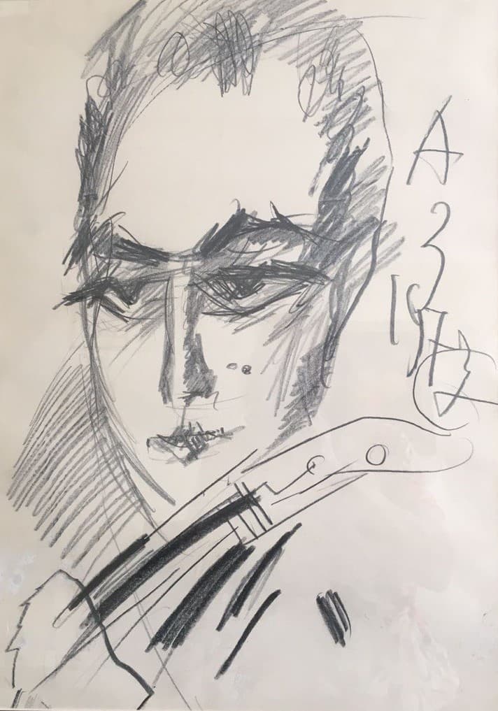 Виолончелист. Протрет брата художника Вечтомова