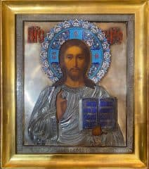 Антикварная икона "Спас нерукотворный"