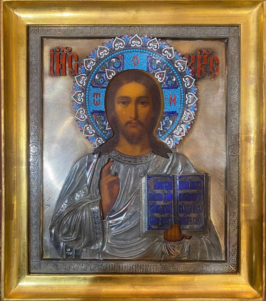 Антикварная икона “Спас нерукотворный”