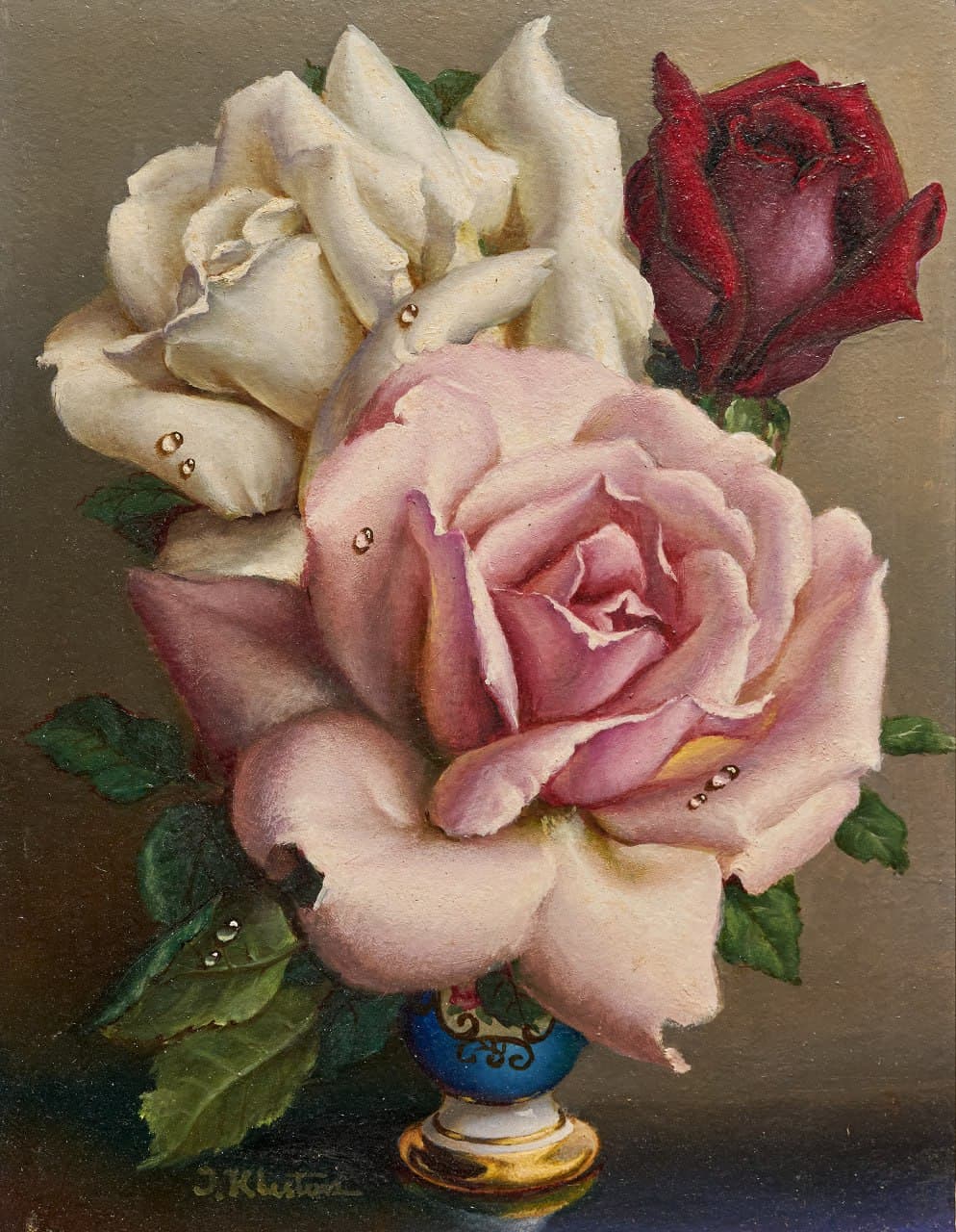 Розы в вазе