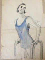 Пловчиха у бассейна