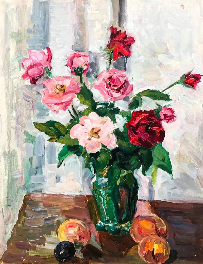 Розы. Хоста.