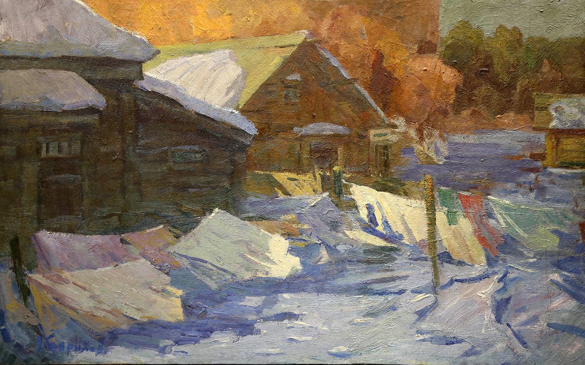 Зимний день. Чистое бельё