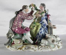 Статуэтка "Романтический сюжет с овечками"