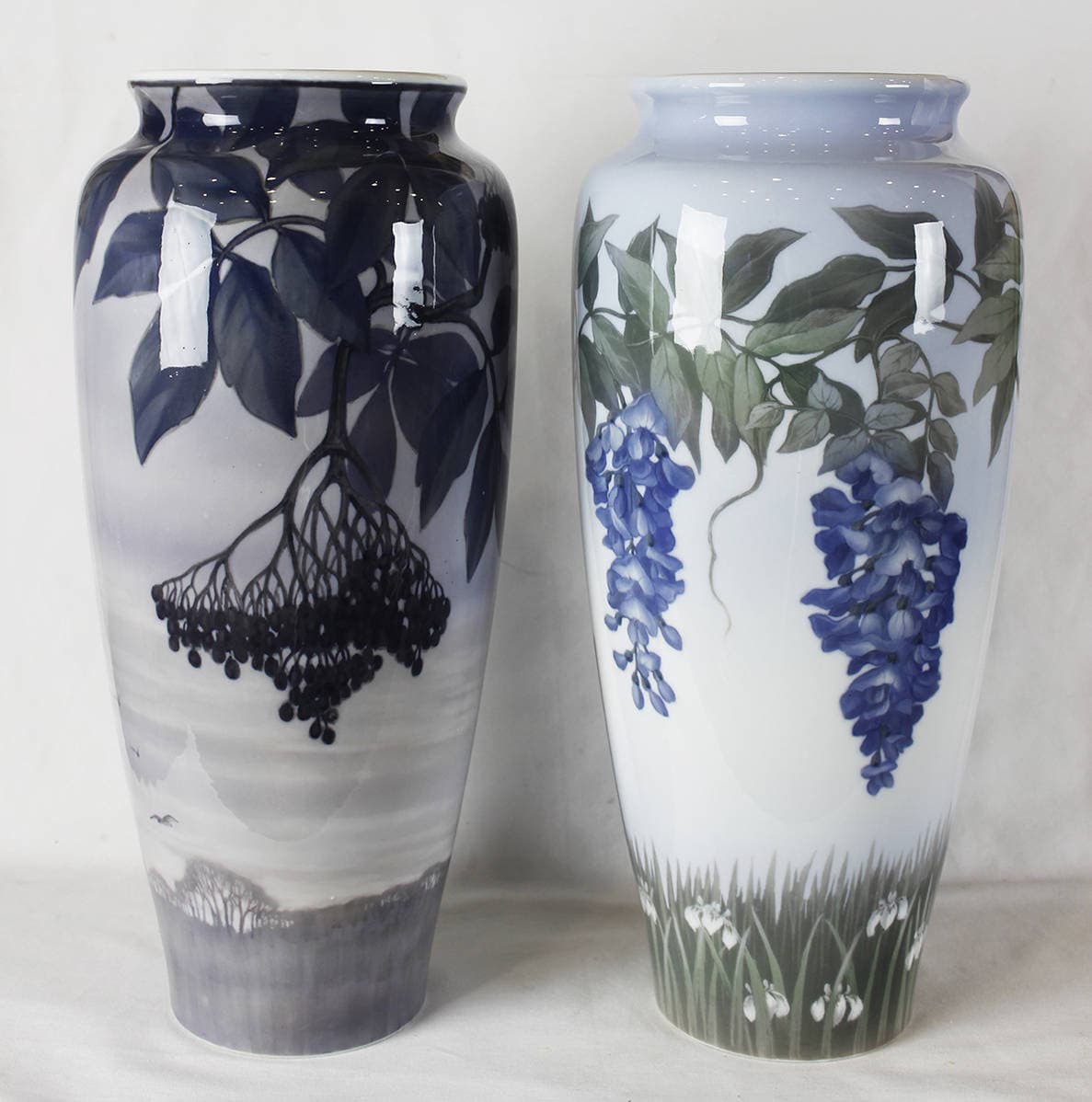 парные вазы в стиле модерн (ар-нуво)