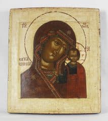 Старинная икона Божья Матерь "Казанская"