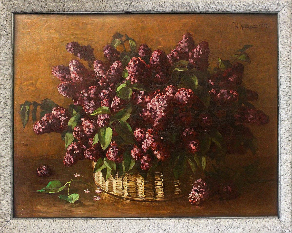 Сирень в корзине