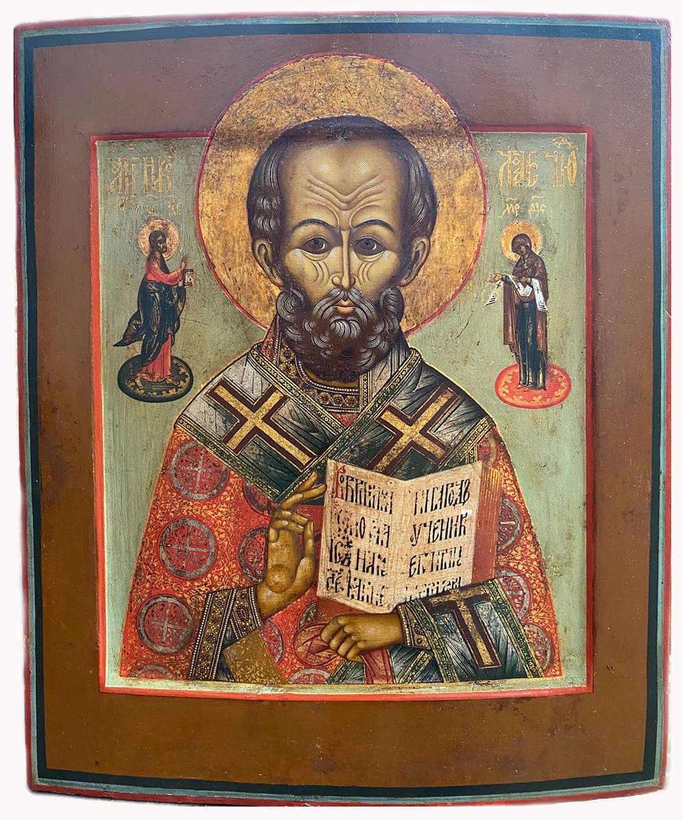Старинная икона “Николай Чудотворец”