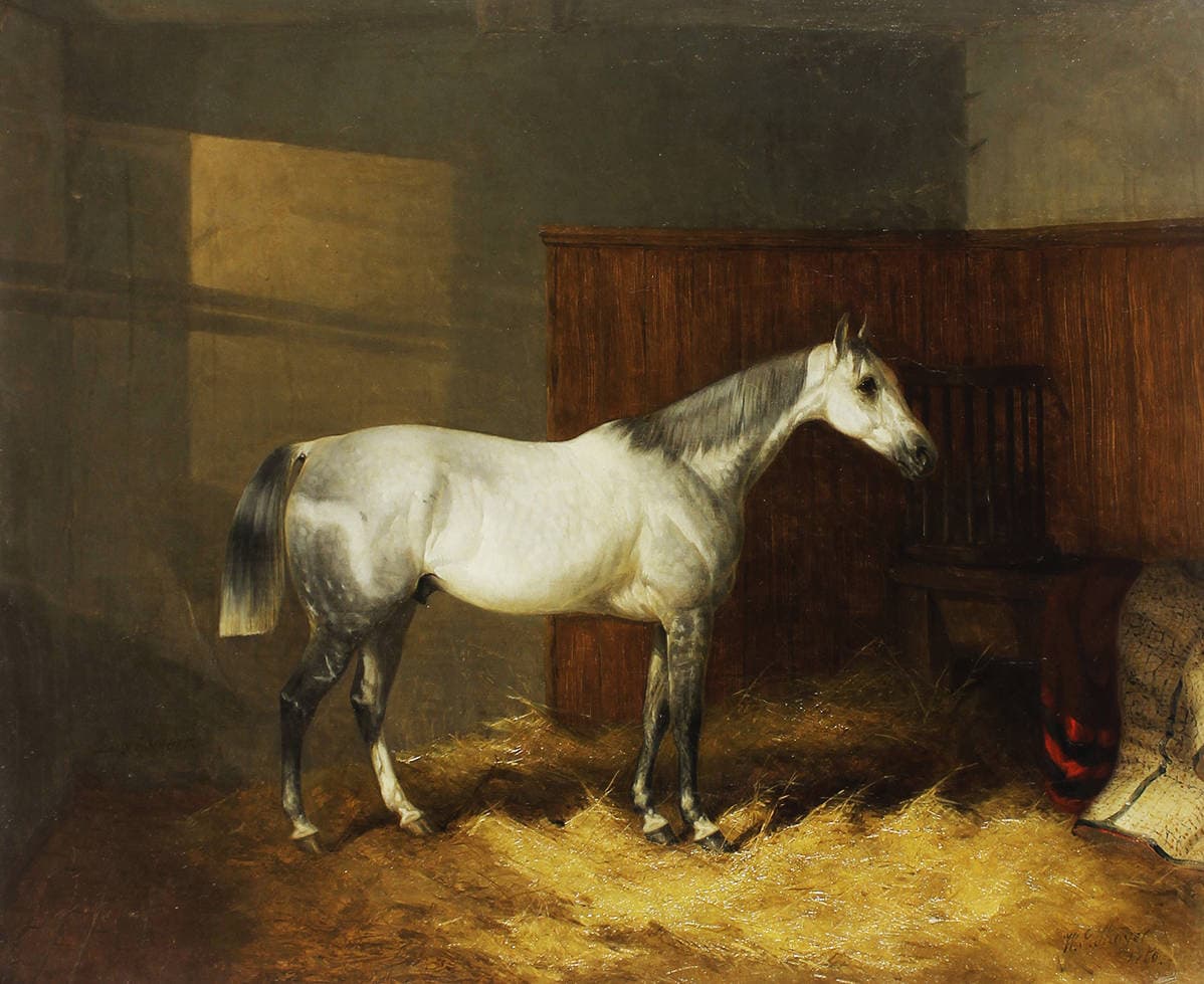 Лошадь в конюшне