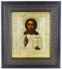 Антикварная икона "Господь Вседержитель"