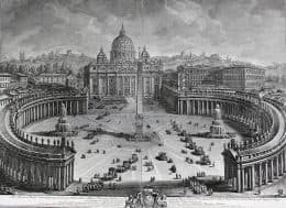 Главный вид на собор и площадь Святого Петра в Ватикане