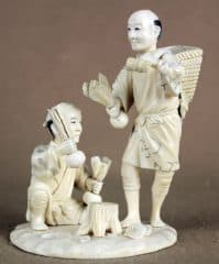 Окимоно "Крестьяне сборщики овощей"