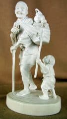 Окимоно "Продавец фруктов и воришка"