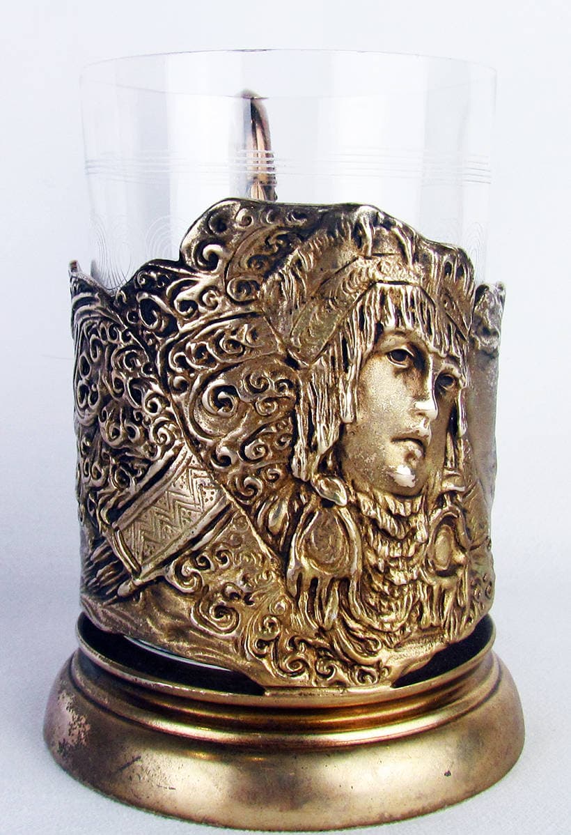 Подстаканник серебряный ” Царевна-Лебедь”