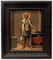 Старинная икона "Благоверный князь Александр Невский"