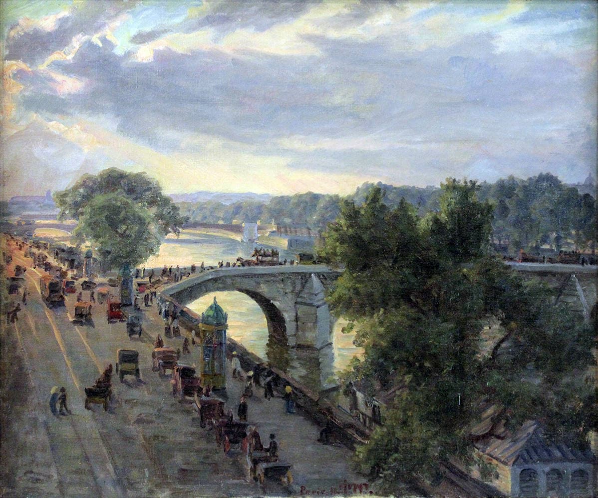 Вид с моста Руаяль в Париже