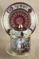 Старинная чайная пара "Венера и марс"