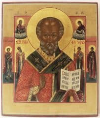 Старинная икона "Святитель Николай Чудотворец"